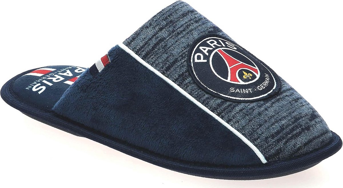 Comfortabele PSG Pantoffels voor Heren en Dames - Officieel Voetbal Kleuren Slipper