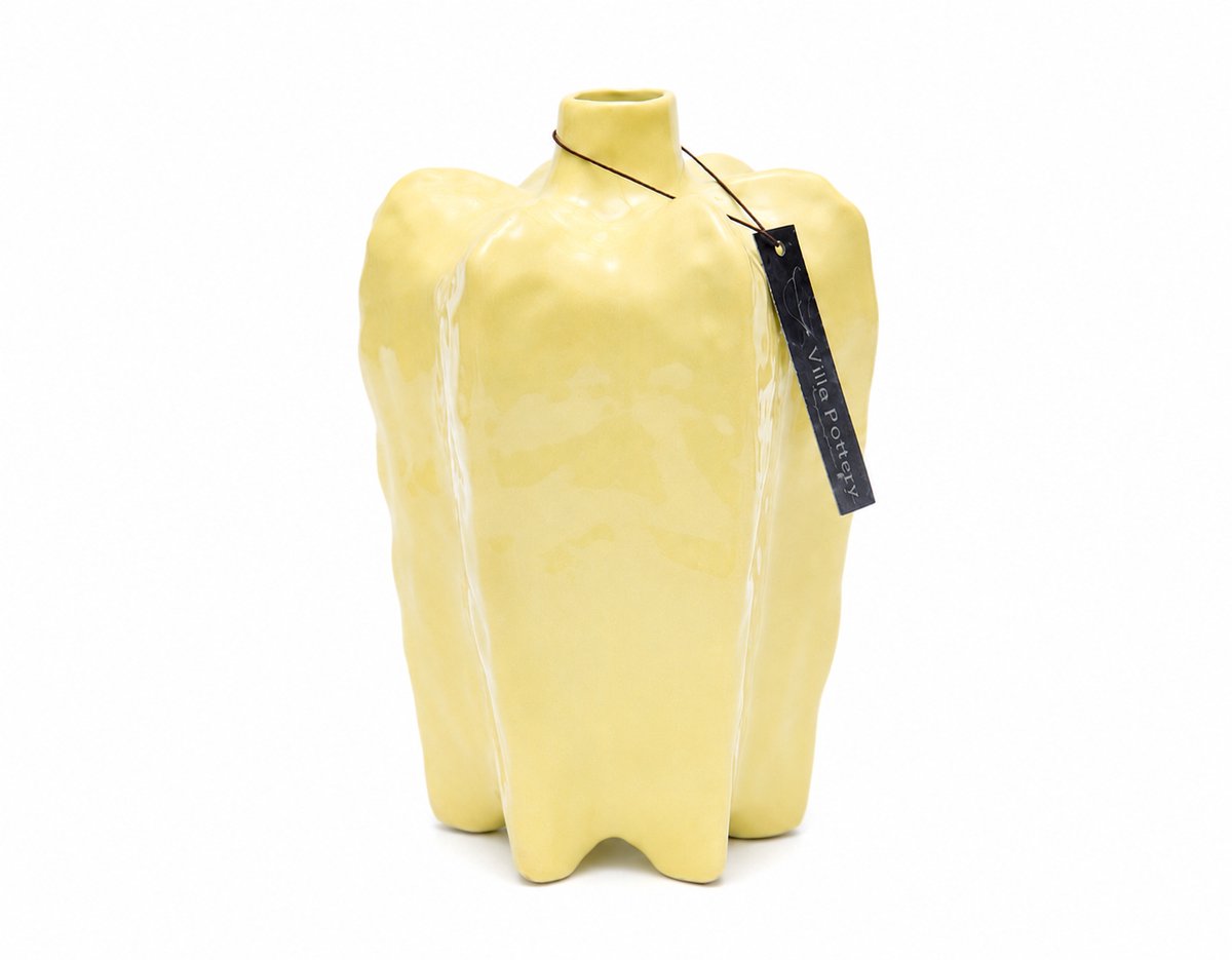 Villa Pottery Vaas - Villa Pottery - Woondecoratie - Keramiek - Decoratie - Berber - Summer 4 Yellow Geel