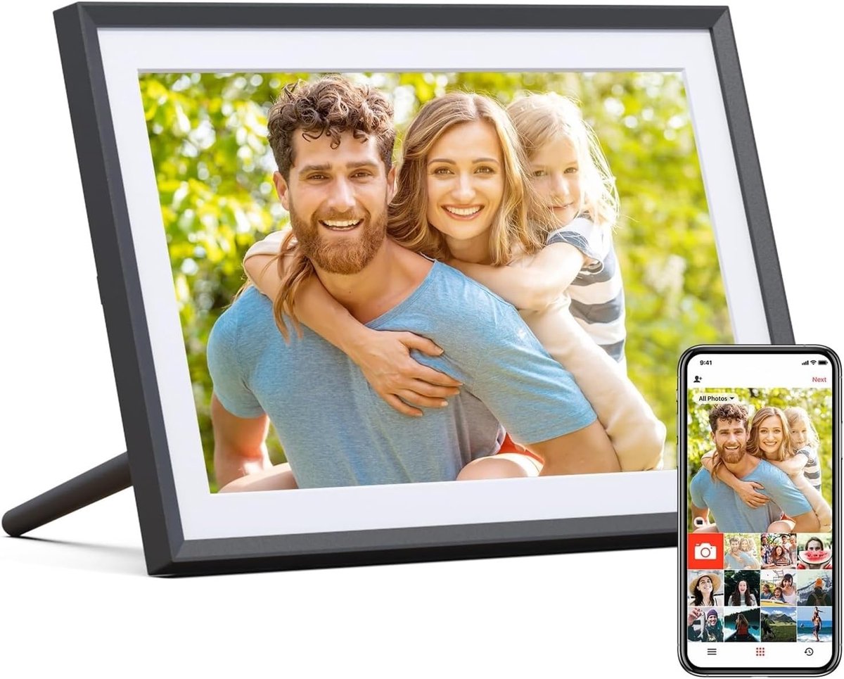 Digitale Fotolijst - Smart WiFi Display - Foto's Delen - HD Touchscreen Bediening - 10.1 Inch - One Color
