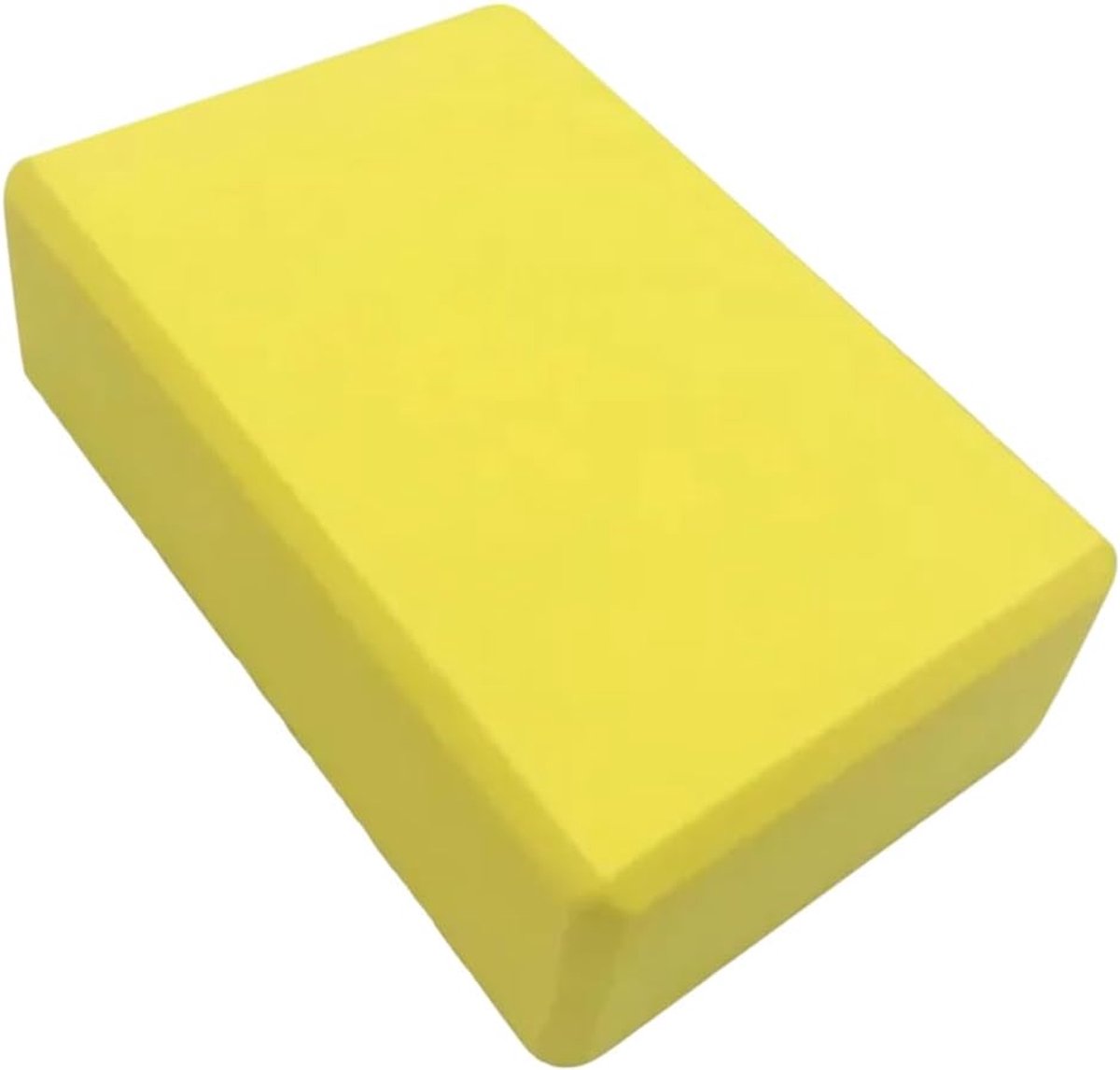 Yoga Blok - Fitness Hulpmiddel - Lichaamshouding Verbeteren - Rekhulpmiddel voor iedereen - 23 x 15 x 7.5 cm - Geel
