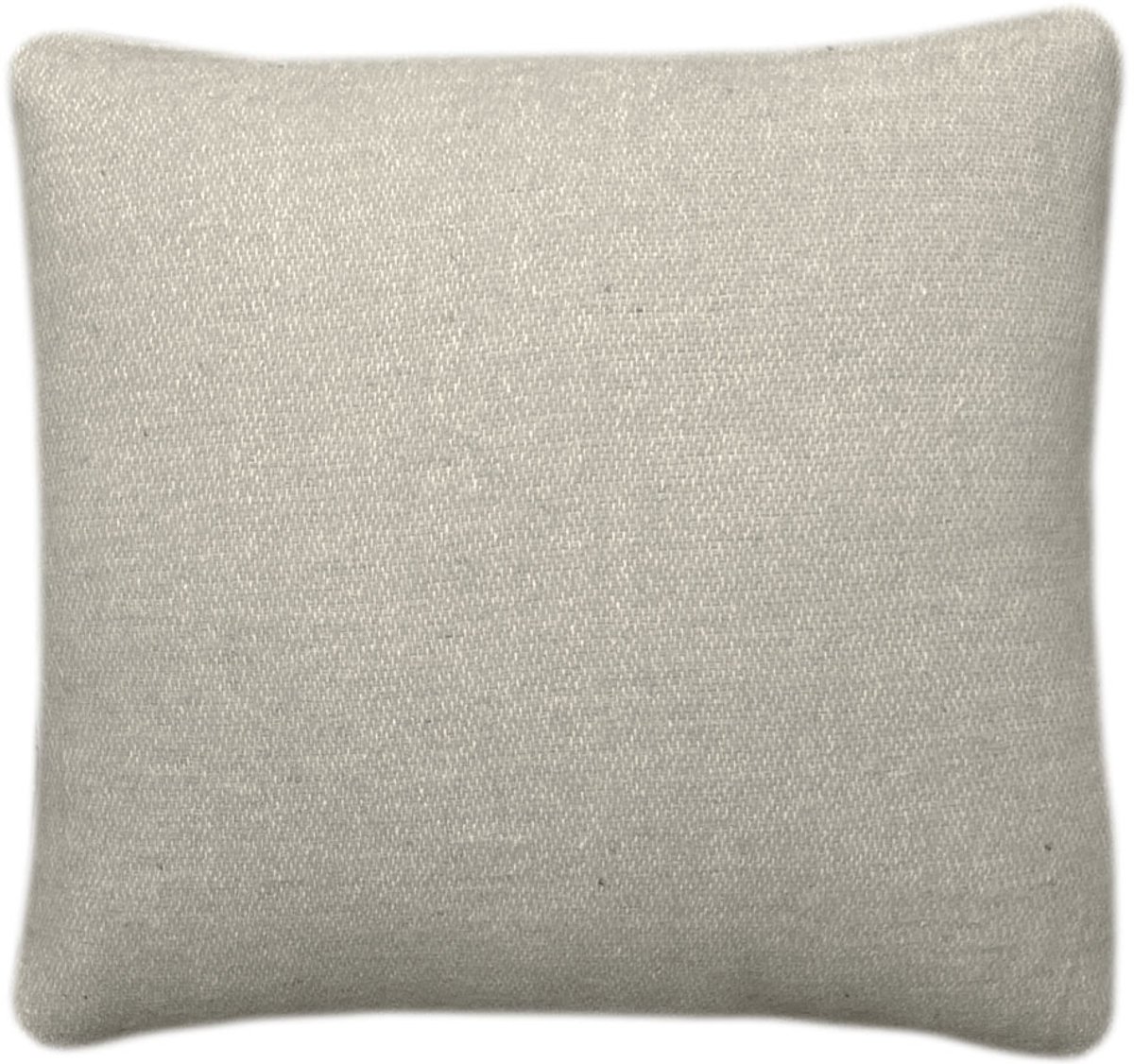 Beige double faced recycled wool square cushion