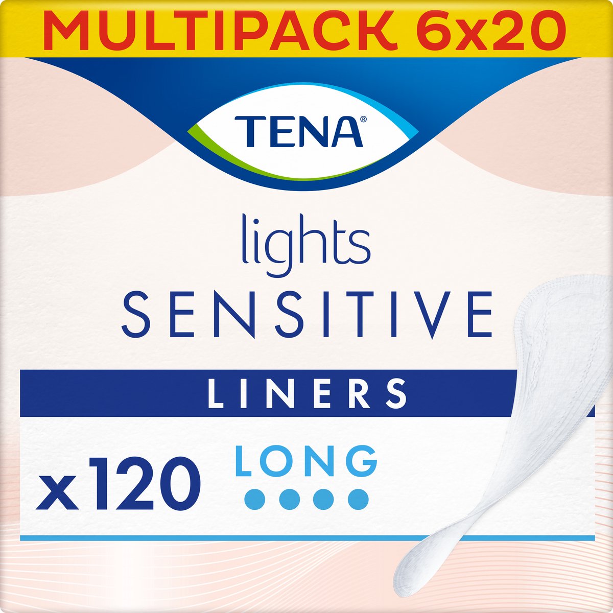 TENA Lights Sensitive Long – Inlegkruisjes voor urineverlies – 120 stuks