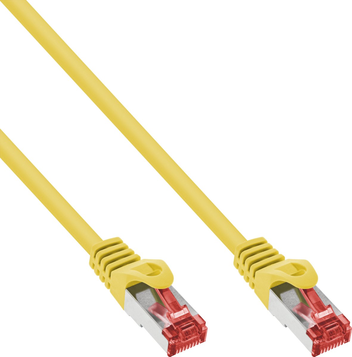 InLine® Patch Cable S/FTP PiMF Cat.6 250MHz PVC CCA yellow 0.3m