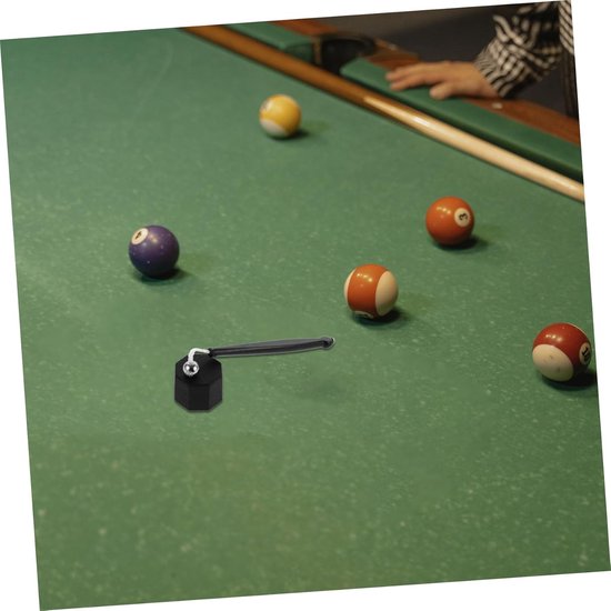 Krijthouder Keu - Poolkrijt Houder - Biljart Spel - Met Clip - 16 cm - Zwart — afbeelding 4