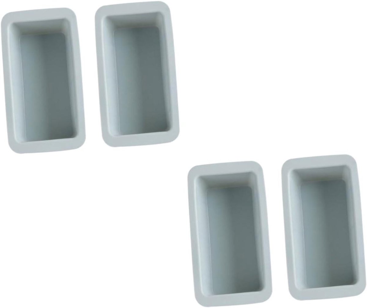 Bakvorm Set - Siliconen Molds - Taart Bakken - Rechthoekig Ontwerp - 4 Stuks - Blauw