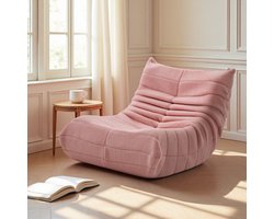 Relaxfauteuil - Lazy Stoel - Zitzak Kind & Volwassenen - Relaxfauteuil - Slaapkamer & woonkamer - Modern & comfortabel - 86 x 105 x 75 cm - Roze