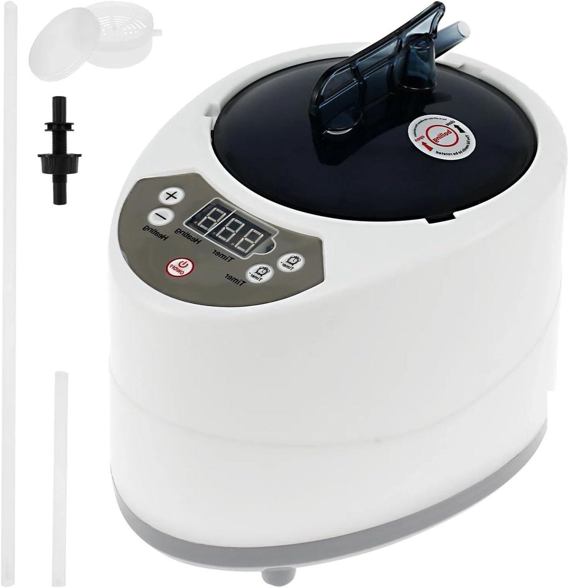 Sauna Stoomgenerator - Stoom Pot - Ontspanning thuis - Instelbare timer - 2.0 Liter - Zilver