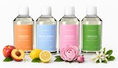 STEAMSTORY - Wasparfum - Bundel - 4 x 250ml – Luxe Geurboost voor je Was – Langdurige Frisheid - Zircon, Blue Topaz, Peony, Crystal