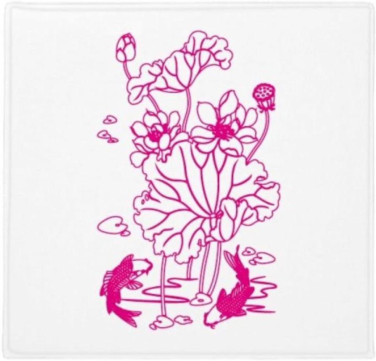 Vloermat - Decoratieve mat - Voordeur entree - Anti-slip onderkant - 80x80cm - Veelkleurig