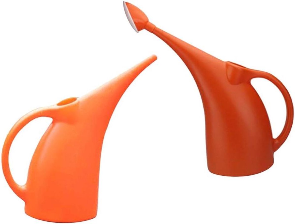 Gieter Tuin - Planten Gieten - Binnen Buiten Gebruik - Lange Uitloop - 2 Liter Set - Oranje