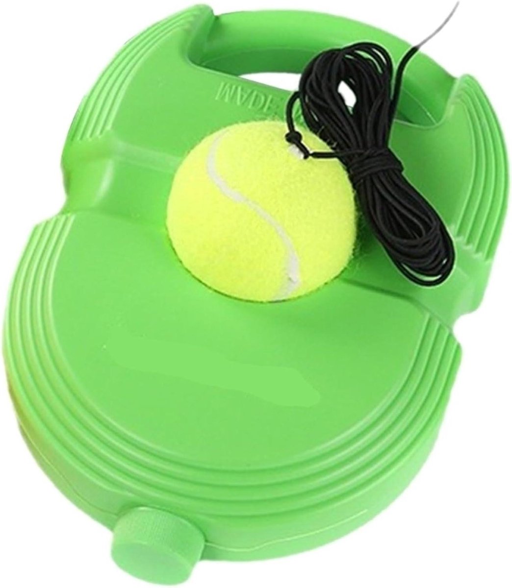 Tennis trainer - Reboundbal set - Solo sport oefenen - Innovatief groef design - 25 x 16 cm - Groen