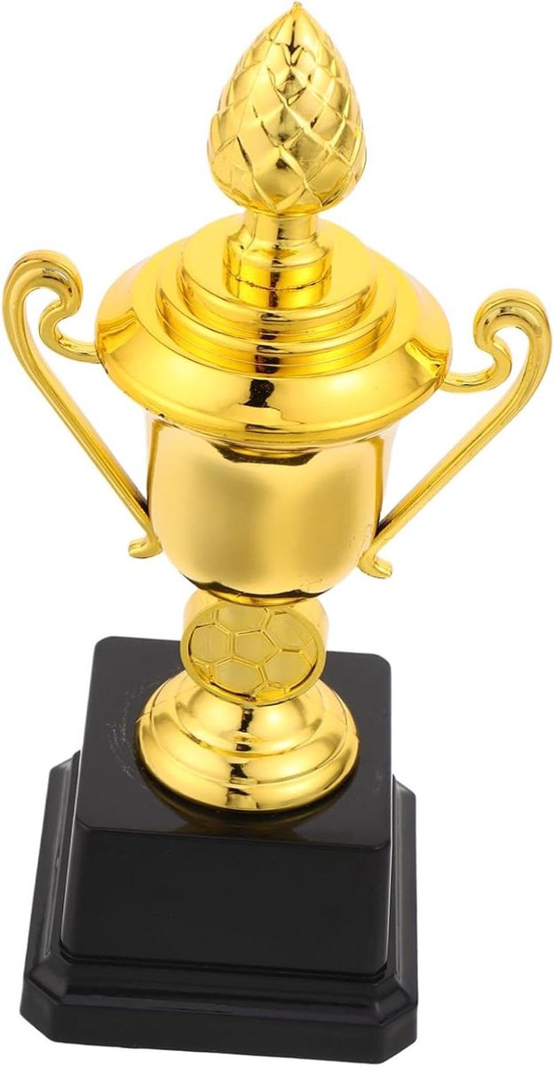Voetbal Trofee - Sportprijs Beker - Wedstrijden Belonen - Lichtgewicht Duurzaam - 17.5 cm - Goud