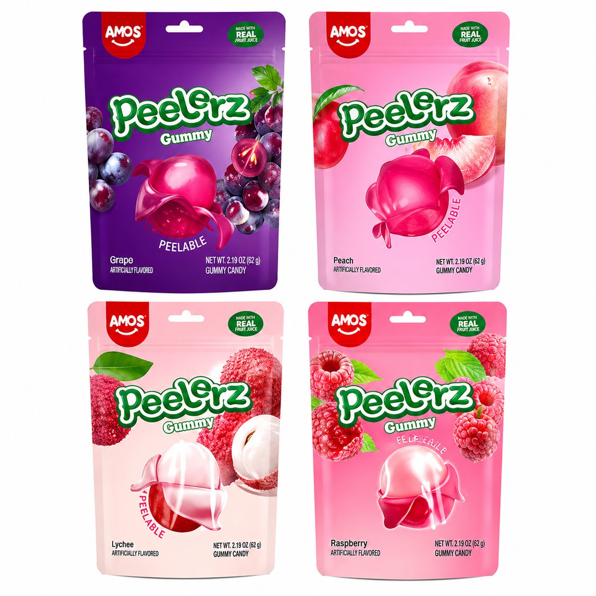 Amos Peelerz Gummy Paradise Mix 4 Stuks