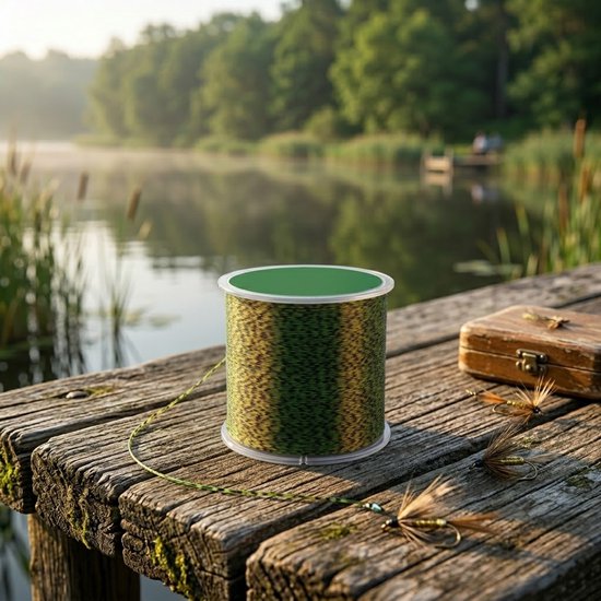 Mosgroene nylon vislijn vislijnen unisex 120M 0,5mm 34,32LB monofilament vis draad camouflage hengel lijn voor zoet en zout water vissen — afbeelding 2