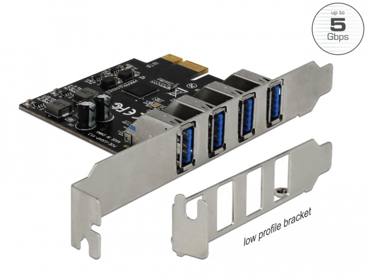 Delock USB 3.0 PCI Express Card with 4 x external Type-A female