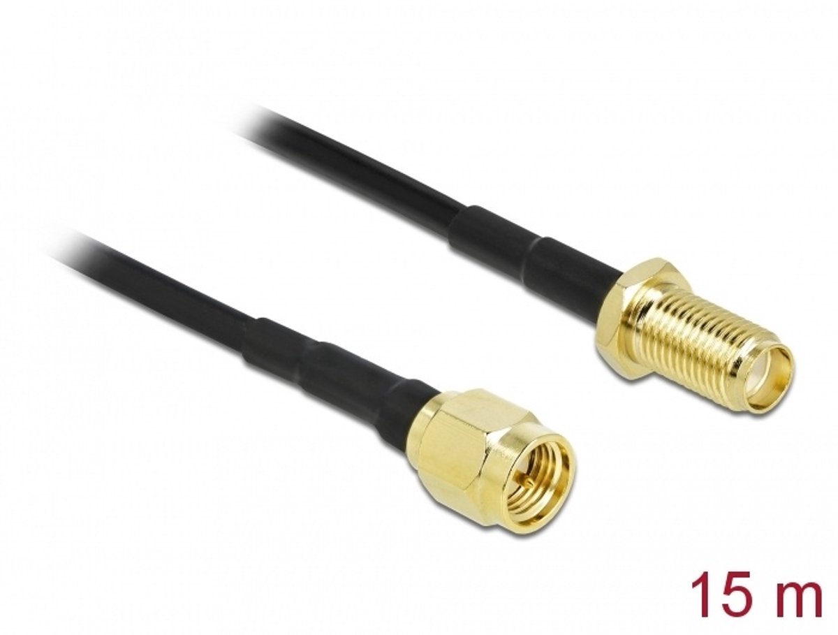 Antennekabel SMA -plug voor SMA Jack LMR/CFD100 15 m laag verlies