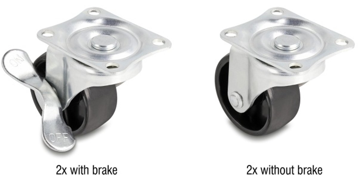 Delock Castor Wheel Ø 50 mm load capacity up to 90 kg Set 2 pieces