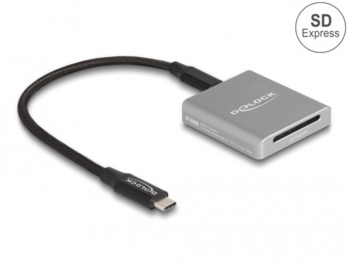 USB Type-C-kaartlezer voor SD Express (SD 7.1) geheugenkaarten