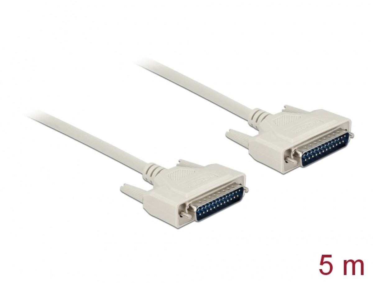 Seriële kabel D-sub 25 mannelijk tot man 5 m