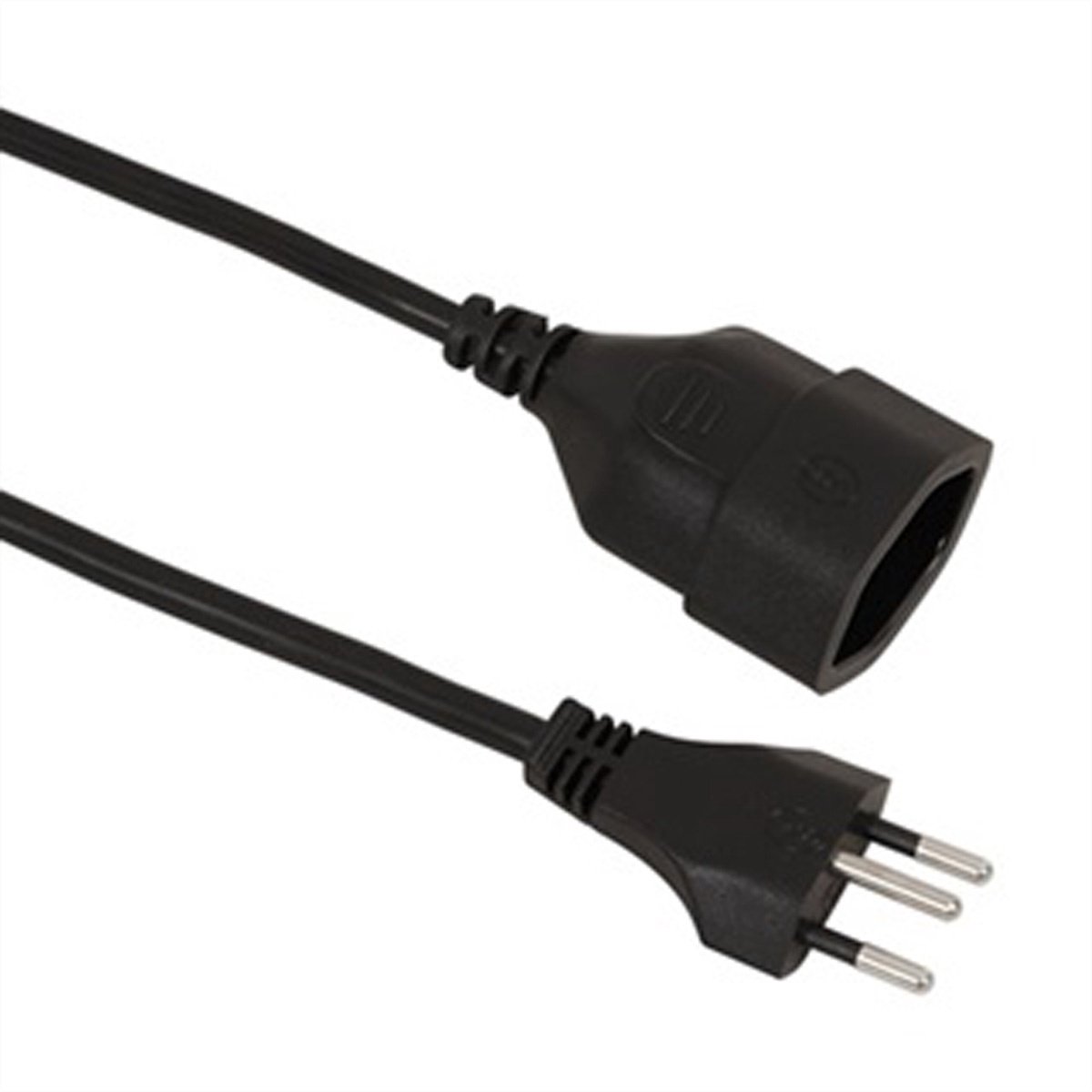 VALUE verlengkabel T12/T13, CH stroomkabel, zwart, 3 m