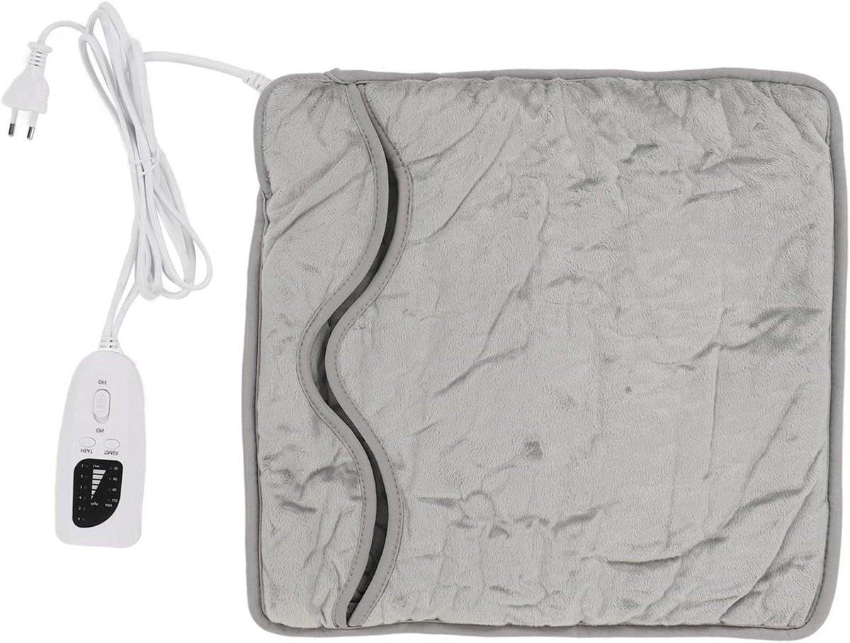 Elektrische Voetenwarmer - Verwarmend Kussen - Comfort en Warmte - Automatische Uitschakeling - 31 x 9 x 9 cm - Grijs