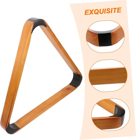 Biljart Triangle Rack - Ballenhouder - Spel Organisatie - Stevig Houten Materiaal - 33x29x3cm - Niet gespecificeerd — afbeelding 4