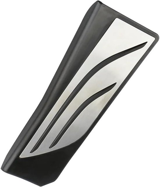 Pedaalhoezen Set - Auto Pedaal Covers - Verbeterde Grip - Roestvrij Staal Rubber - 3-delig - Zilver — afbeelding 3
