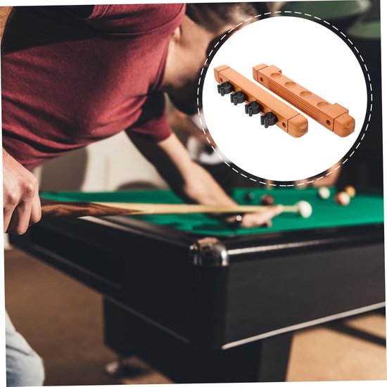 Houten Keuhouder - Biljart Accessoires - Keu Opbergen - Multifunctioneel Ontwerp - 28 cm Lengte - Assorti — afbeelding 3