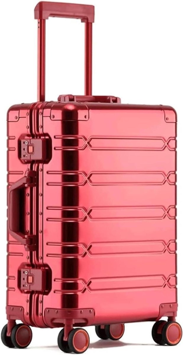 Reiskoffer Trolley - Bagage Koffer - Comfortabel Reizen - Volledig Aluminium Legering - 29 inch - Zilver