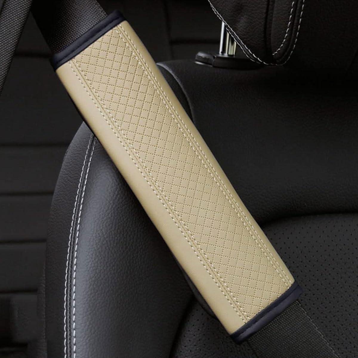 Autogordelkussens - Gordelhoezen - Comfortabel Rijden - Anti-slijtage - 2 stuks - Beige