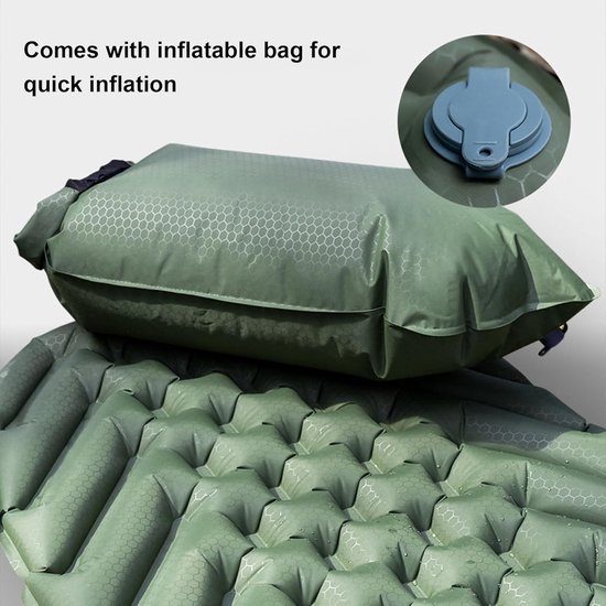 Opblaasbare Slaapmat - Kampeer Matras Luchtbed - Outdoor Slapen - Zelfopblazend Snel - 183 x 55 cm - Meerkleurig van Merkloos — afbeelding 2