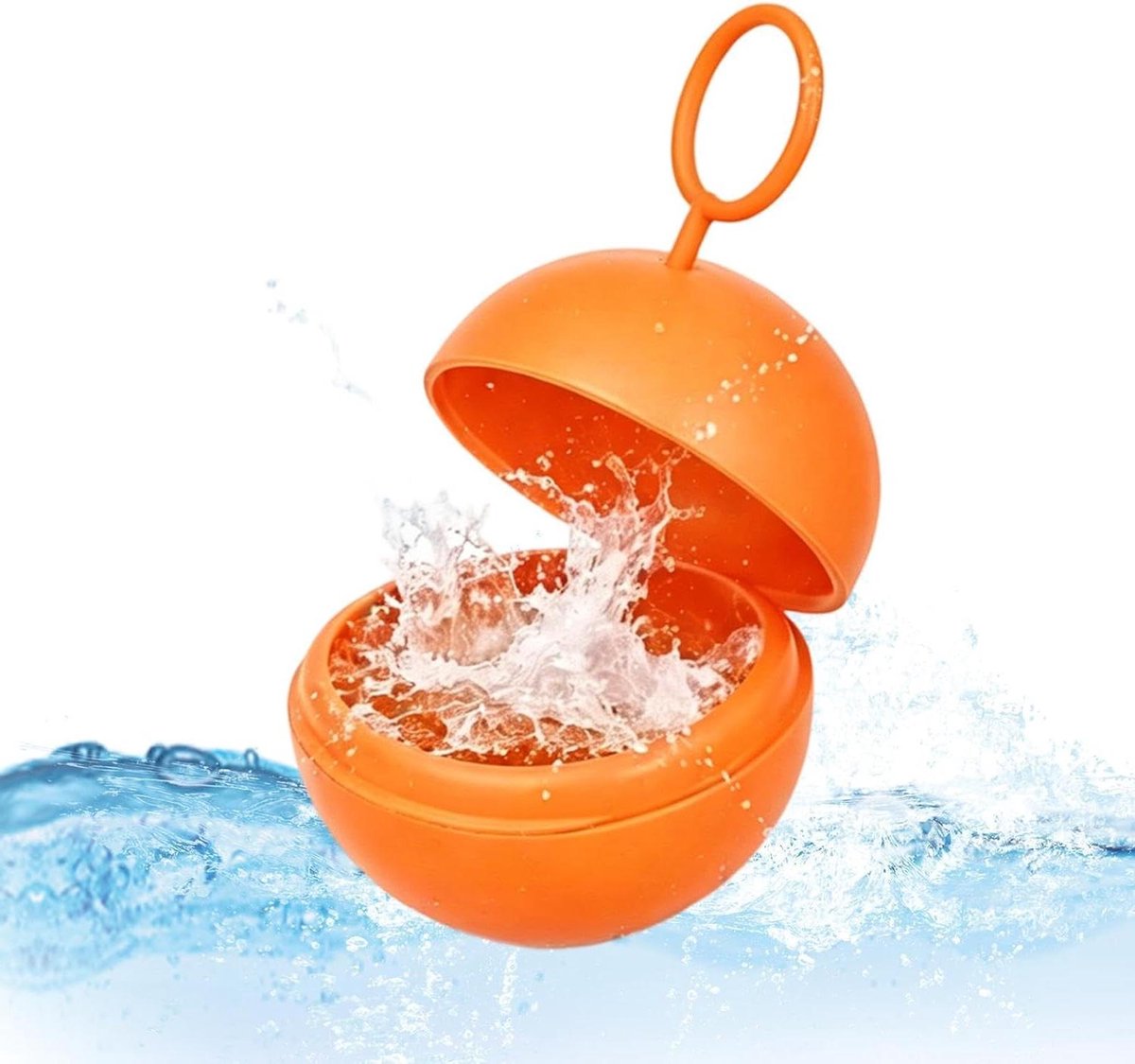 Waterballonnen Set - Zomerspeelgoed Herbruikbaar - Buiten Spelen - Snel Gevuld Mechanisme - 15 cm - Oranje