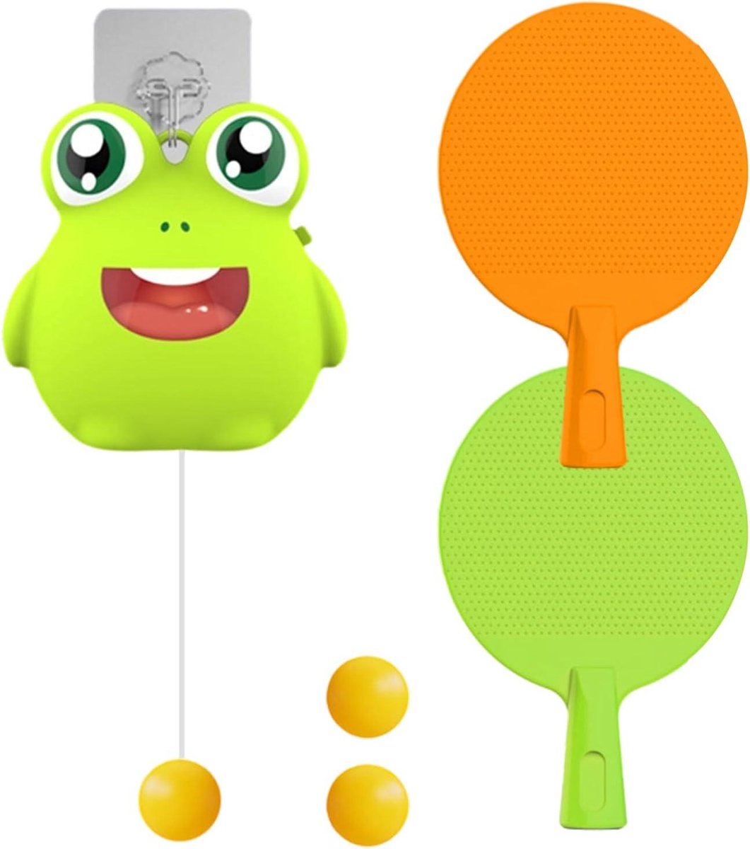 Deur Pong Spel - Sportaccessoire Balspel - Interactieve Training - Verstelbare Hoogte - 25 x 15 x 10 cm - Kikker