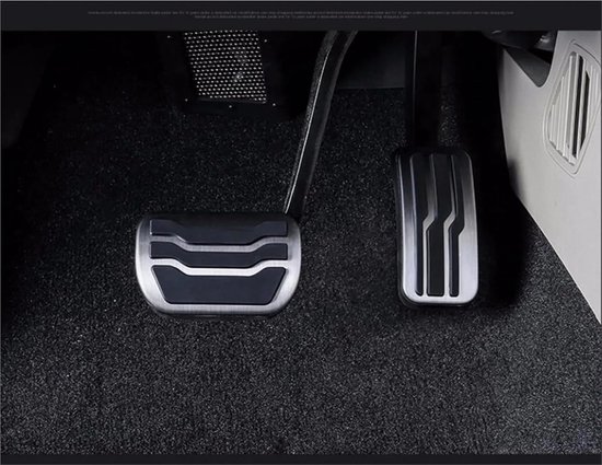 Pedaalhoezen Roestvrij Staal - Auto Interieur - Veiliger Rijden - Antislip Ontwerp - 25 x 10 x 5 cm - Zilver — afbeelding 2