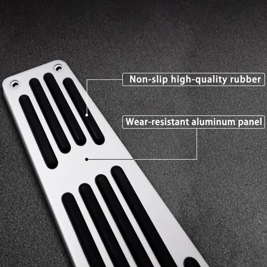 Pedaal Set - Auto Voetpedalen - Interieur Upgrade - Duurzame Legering Rubber - 3 of 4 Delig - MT — afbeelding 5