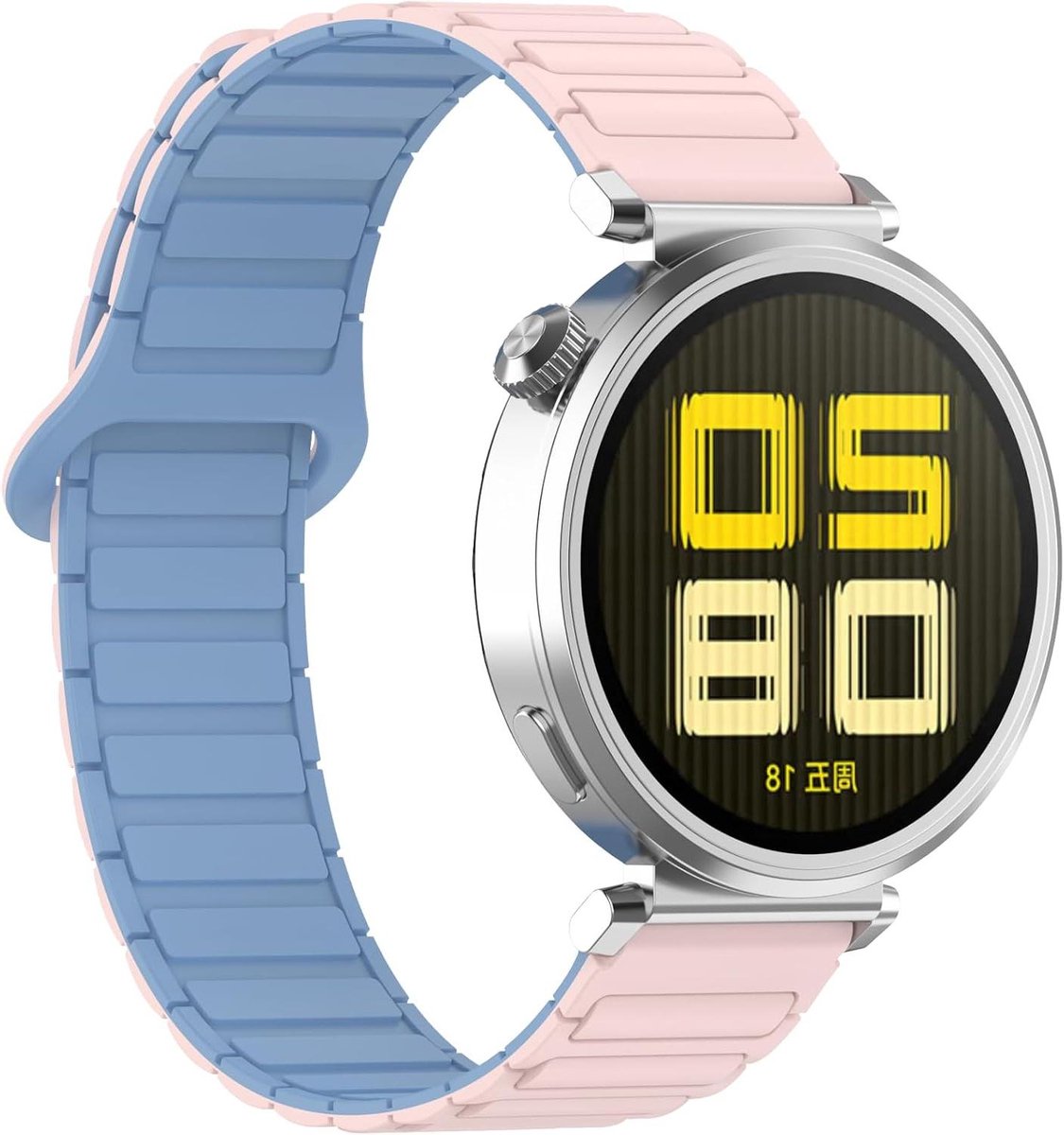 Magneetarmband - Horlogeband - Smartwatch Gebruik - Krachtige Magneetsluiting - 18 mm - Zwart