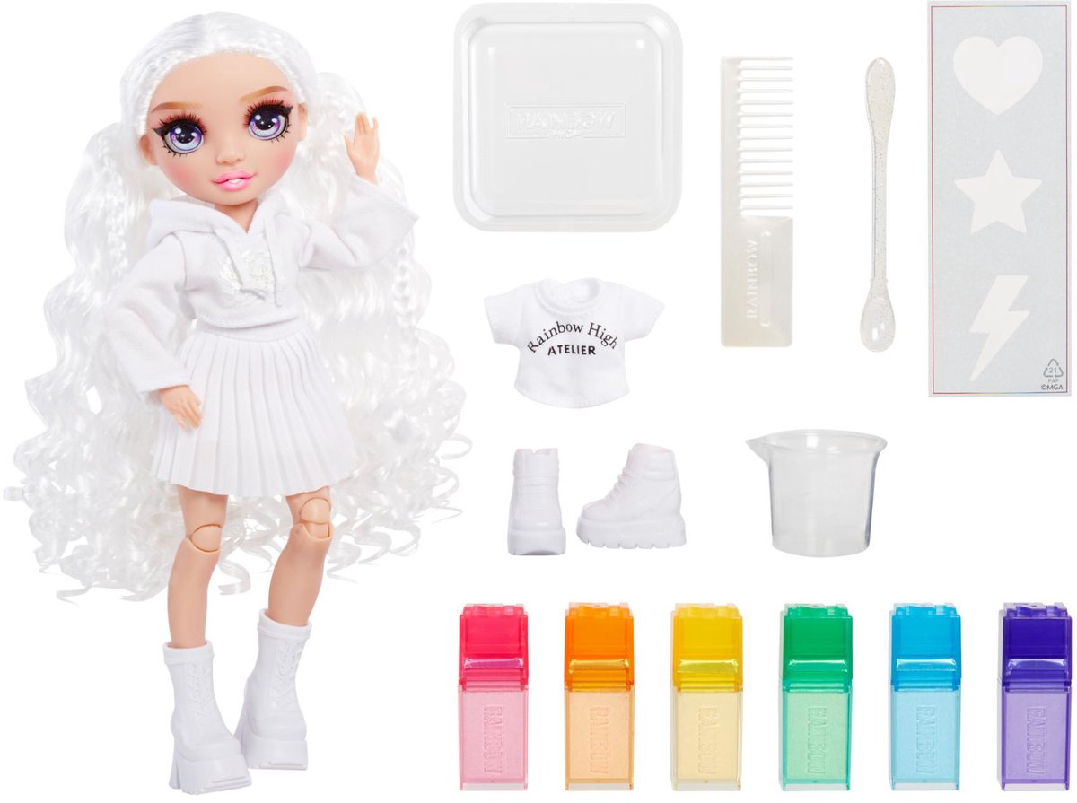 Rainbow High Watercolor & Create Modepop - Paarse ogen — afbeelding 7
