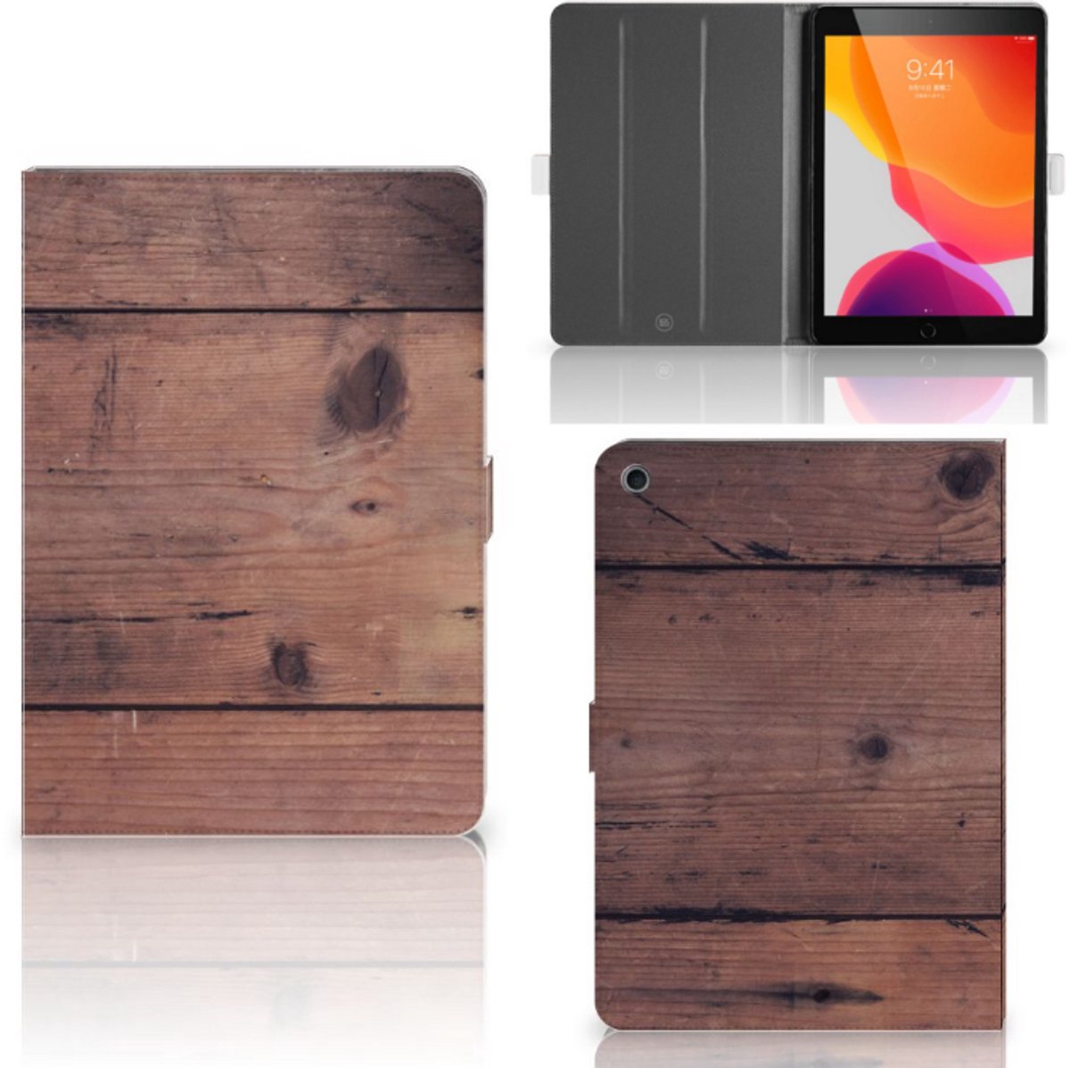 iPad 10.2 2019 | iPad 10.2 2020 | 10.2 2021 Tablet Book Cover Old Wood