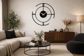 Horloge murale en métal-Horloge murale industrielle-Horloge murale moderne-Horloge murale à mouvement silencieux-Acier-Revêtement en poudre-50cm