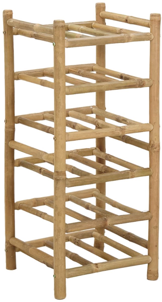 vidaXL - Wijnrek - Naturel - 32,5 - x - 29,5 - x - 72 - cm - Bamboe