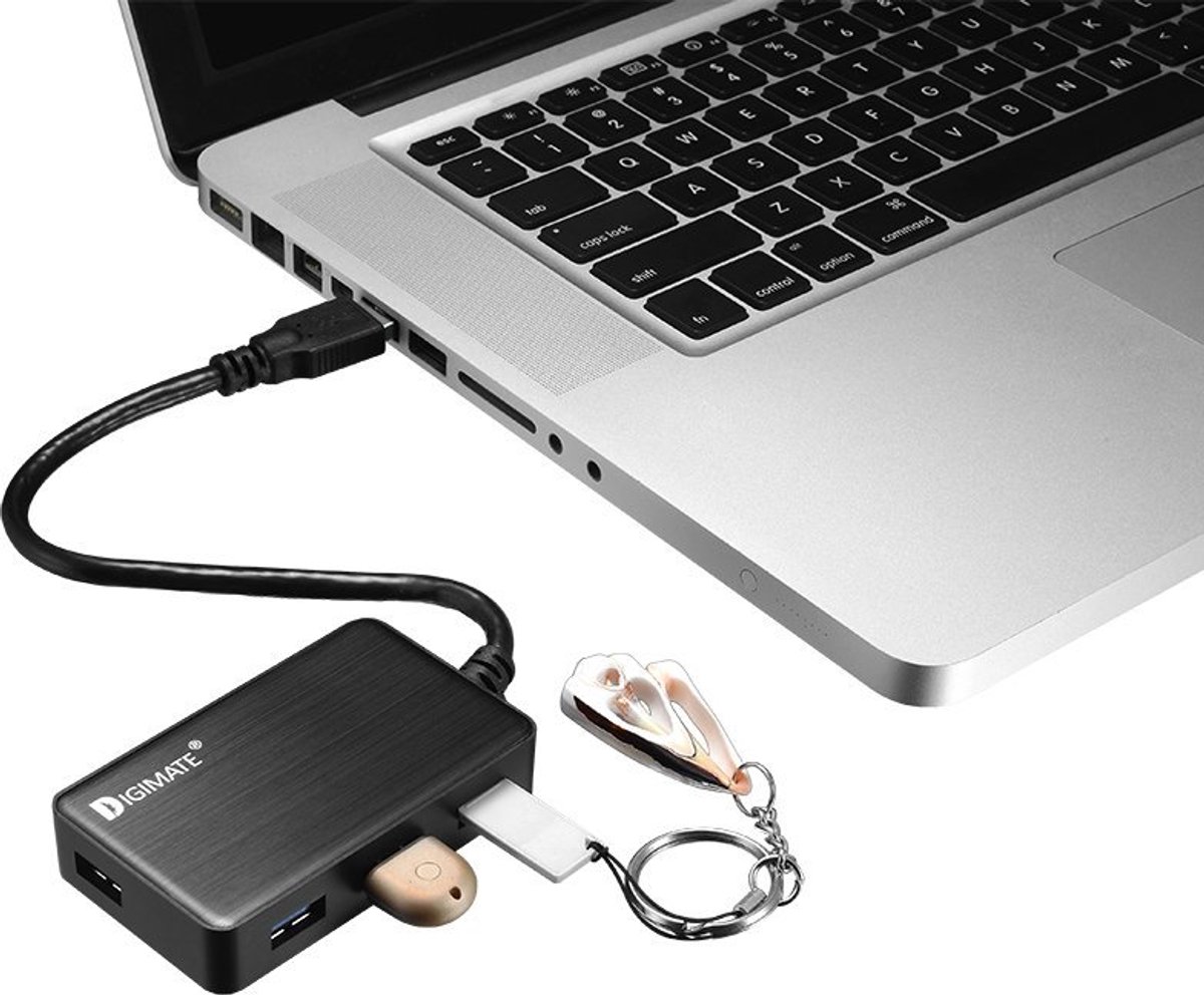 4-Port USB 3.0 HUB DM-0005 (Zwart)