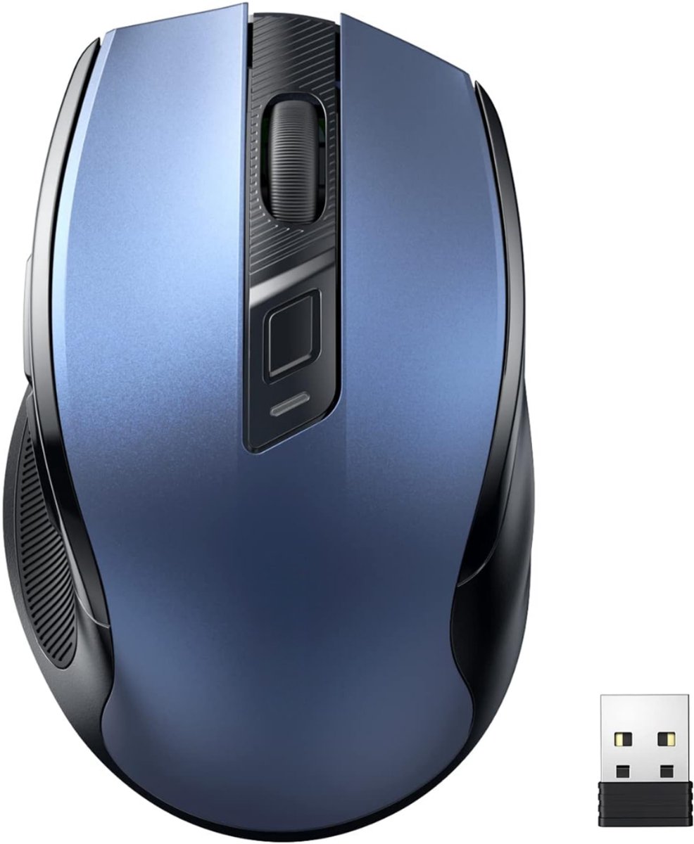 SNJY® Draadloze Muis - Muis Draadloos - Ergonomische Muis - 2.4 GHz - 4000 DPI - Blauw