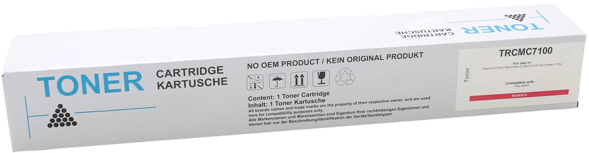 Ricoh C7100X - Toner Magenta - 45000 pagina's - Huismerk Compatible - Geschikt voor Ricoh Lanier Pro C 7100 Lanier Pro C 7100 x Lanier Pro C 7110 x Ricoh Pro C 7100 Ricoh Pro C 7100 s Ricoh Pro C 7100 sx Ricoh Pro C 7100 x Ricoh Pro C 7110