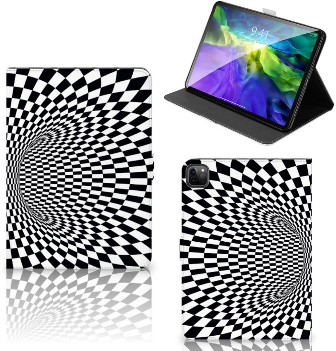 Book Case voor iPad Pro 11 2020/2021/2022 Tablet Beschermhoes Illusie