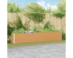 vidaXL - Verhoogde - plantenbak - Lichtbruin - 390 - x - 50 - x - 68 - cm