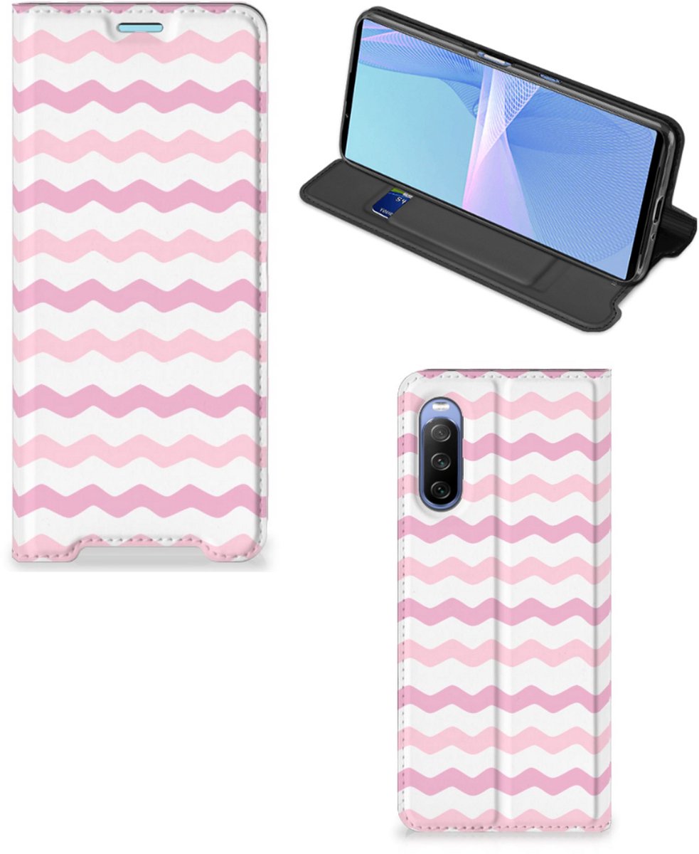 Sony Xperia 10 III Hoesje met Magneet Waves Roze
