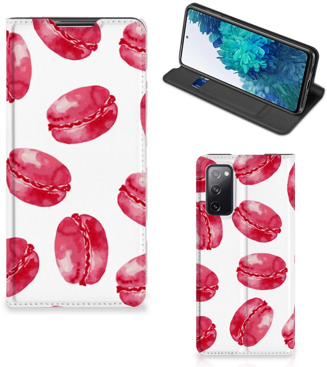 Samsung Galaxy S20 FE Flip Style Cover Pink Macarons