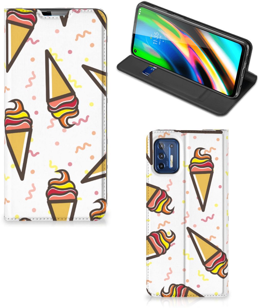 Book Case voor Motorola Moto G9 Plus Flip Style Cover Icecream