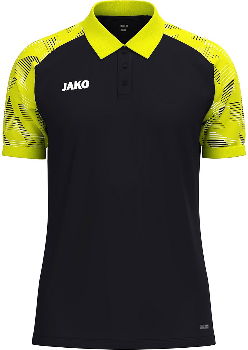 Jako Sonic Polo Heren - Zwart / Fluogeel | Maat: S