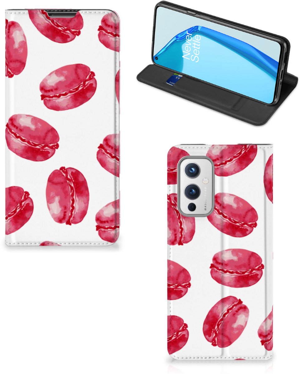 OnePlus 9 Flip Style Cover Pink Macarons